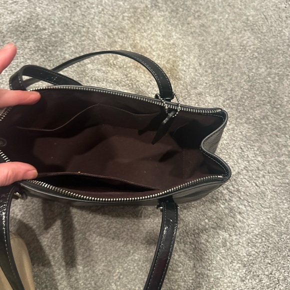 Coach Shiny Black Shoulder Bag Asher bag - Picture 4 of 4